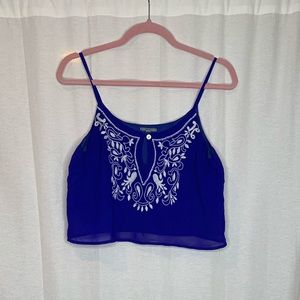 Royal blue crop top